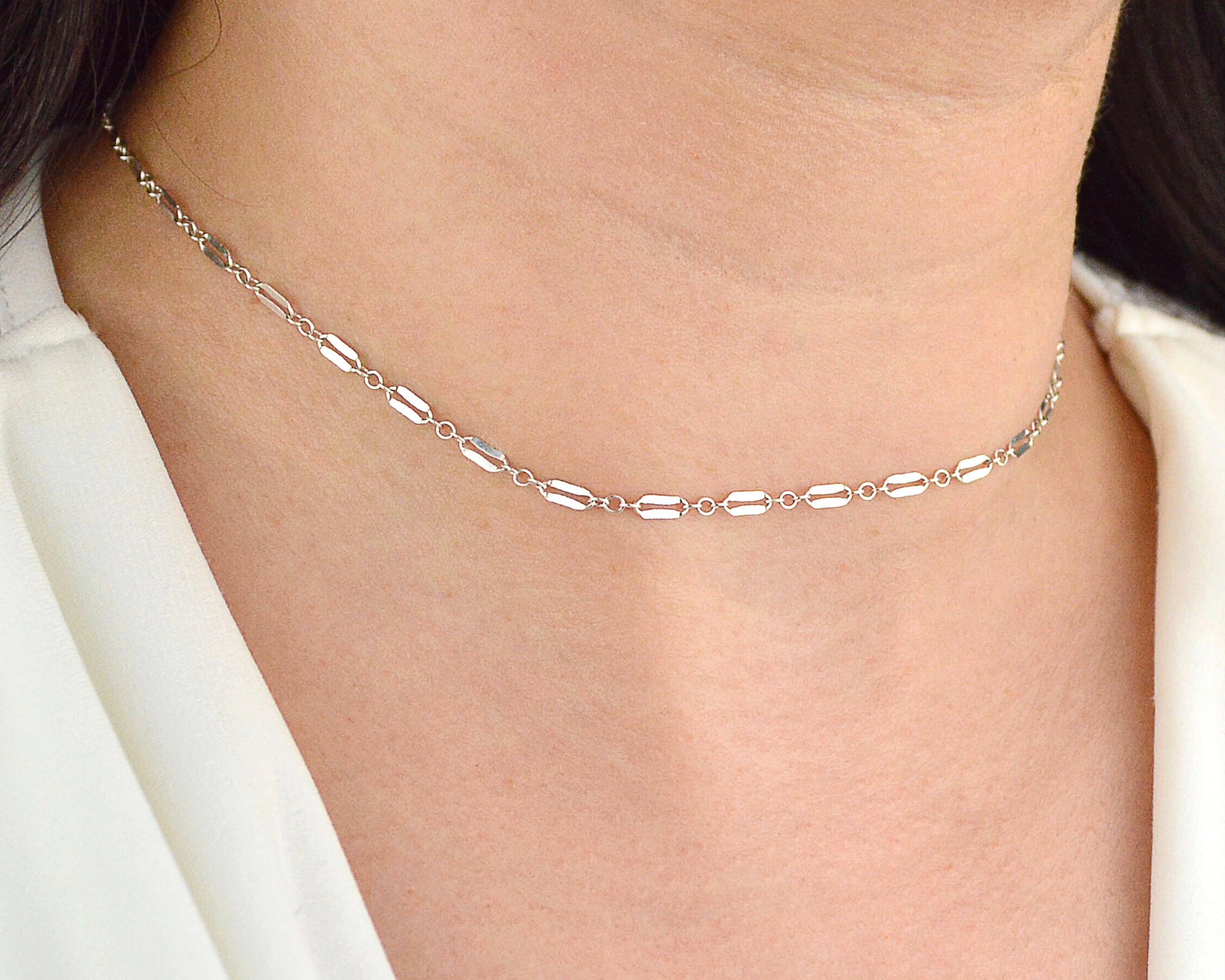 Sterling Silver Choker Necklace Silver Lace Necklace Etsy