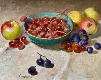 Still Life with Grapes and Apples