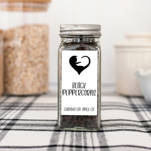 Cat Spice Jar Labels • Durable • Water Resistant • Custom • Personalized • Spice Labels • Pantry Labels • Cat Gifts • Cat Decor