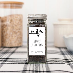 Cat Spice Jar Labels • Durable • Water Resistant • Custom • Personalized • Spice Labels • Pantry Labels • Cat Gifts • Cat Decor