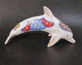 Vintage Lenox Dolphin Japanese Imari Figurine Treasury of Dolphins Retired Hard to Find Porcelain Dolphin Handmade in Malaysia