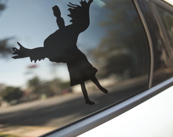 Women’s Fancy Shawl Dancer Vinyl Decal | Powwow Dancer Sticker | Car, Laptop, Window