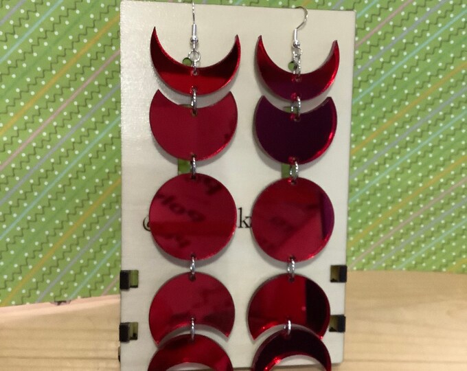 Purple/Gold/Red/Blood Moon Cute Earrings