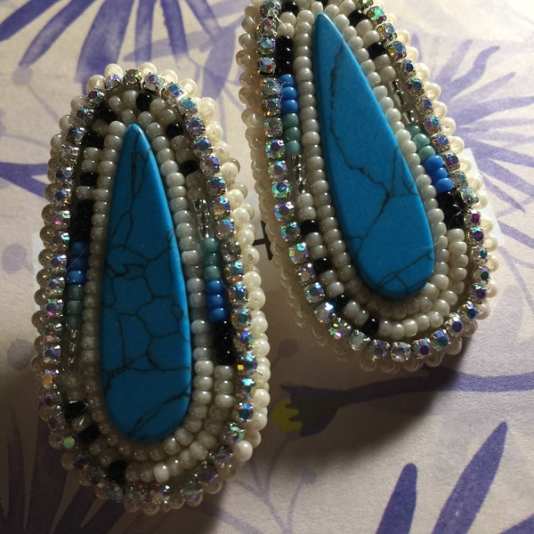 Turquoise Beaded Earrings