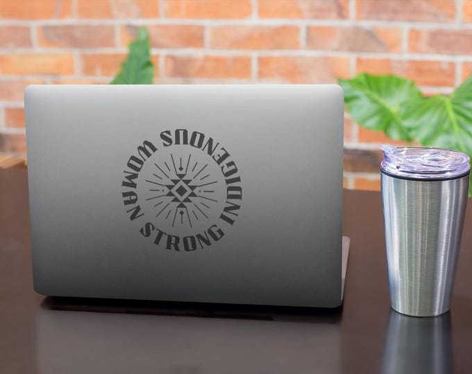 Strong Indigenous Woman Vinyl Decal | Native Pride Sticker | Car, Laptop, Window Decor