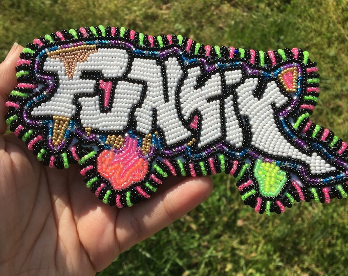 Friday Night Fully Beaded Pin Jacket Patch