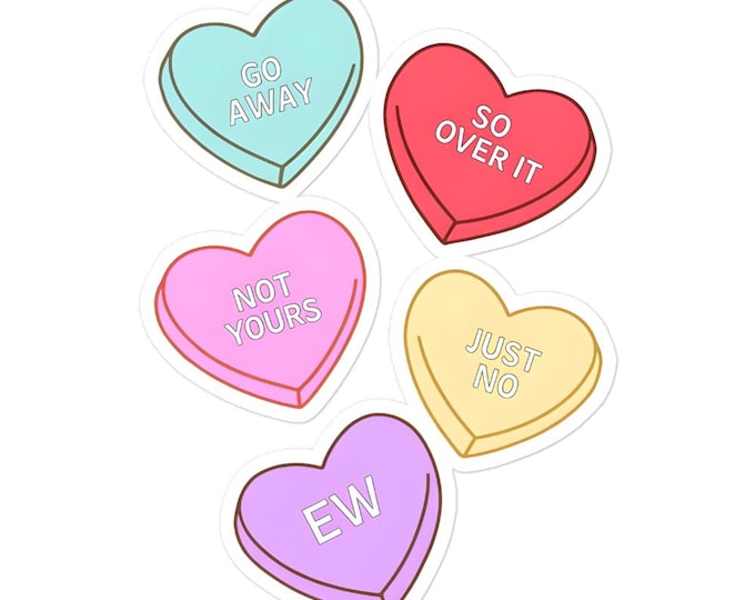 Valentine’s Candy Heart Sticker – Sweet, Cute, and Full of Love!