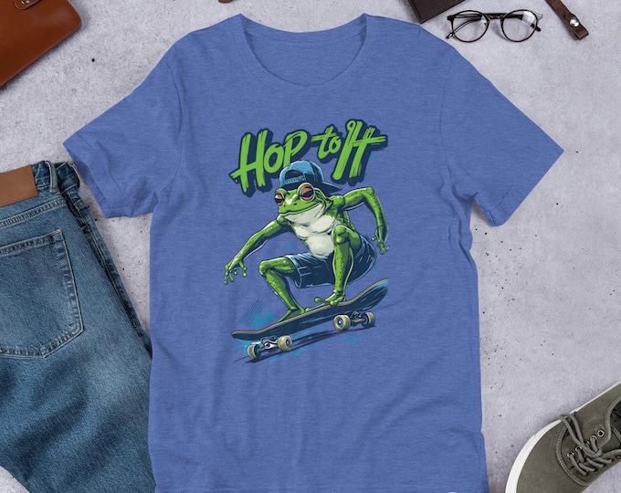 Rad Buff Frog Skateboarding T-Shirt – Street Style Meets Amphibian Cool!