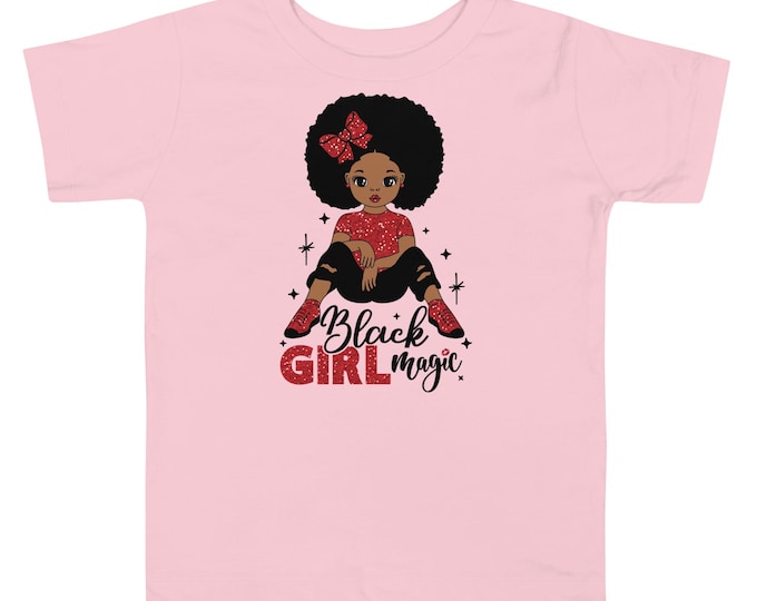 Black Girl Magic Toddler T-Shirt – Sparkle & Shine for Little Queens!