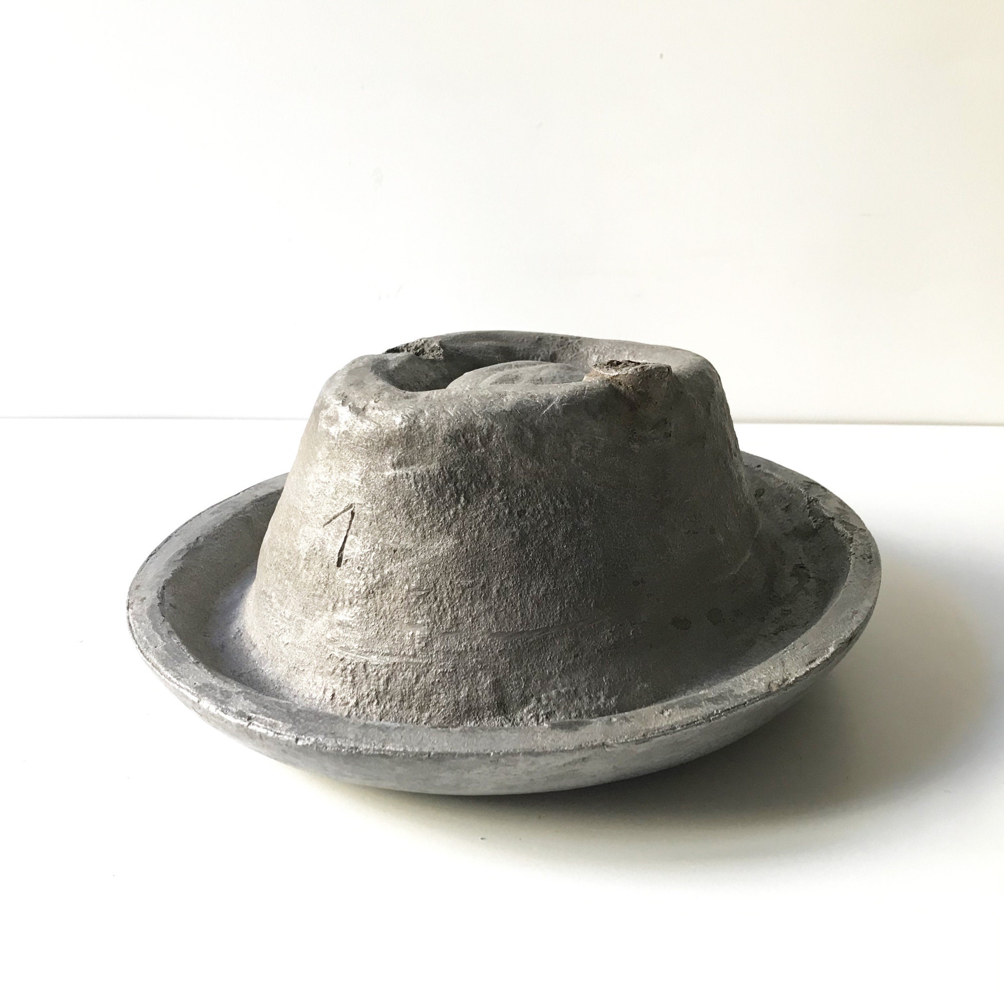 Vintage Cast Aluminum Millinery Hat Block - Hat Maker Mold