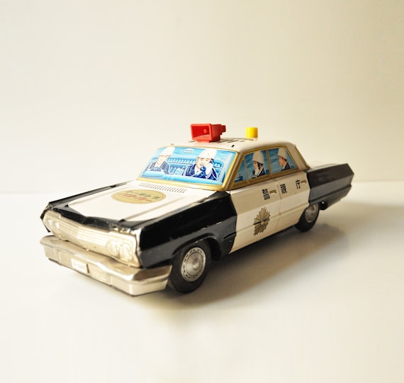 vintage police car toy