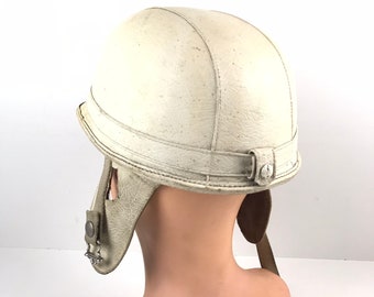 1940s Skulgarde Leather Motorcycle Helmet: Vintage Cafe Racer Display - Etsy
