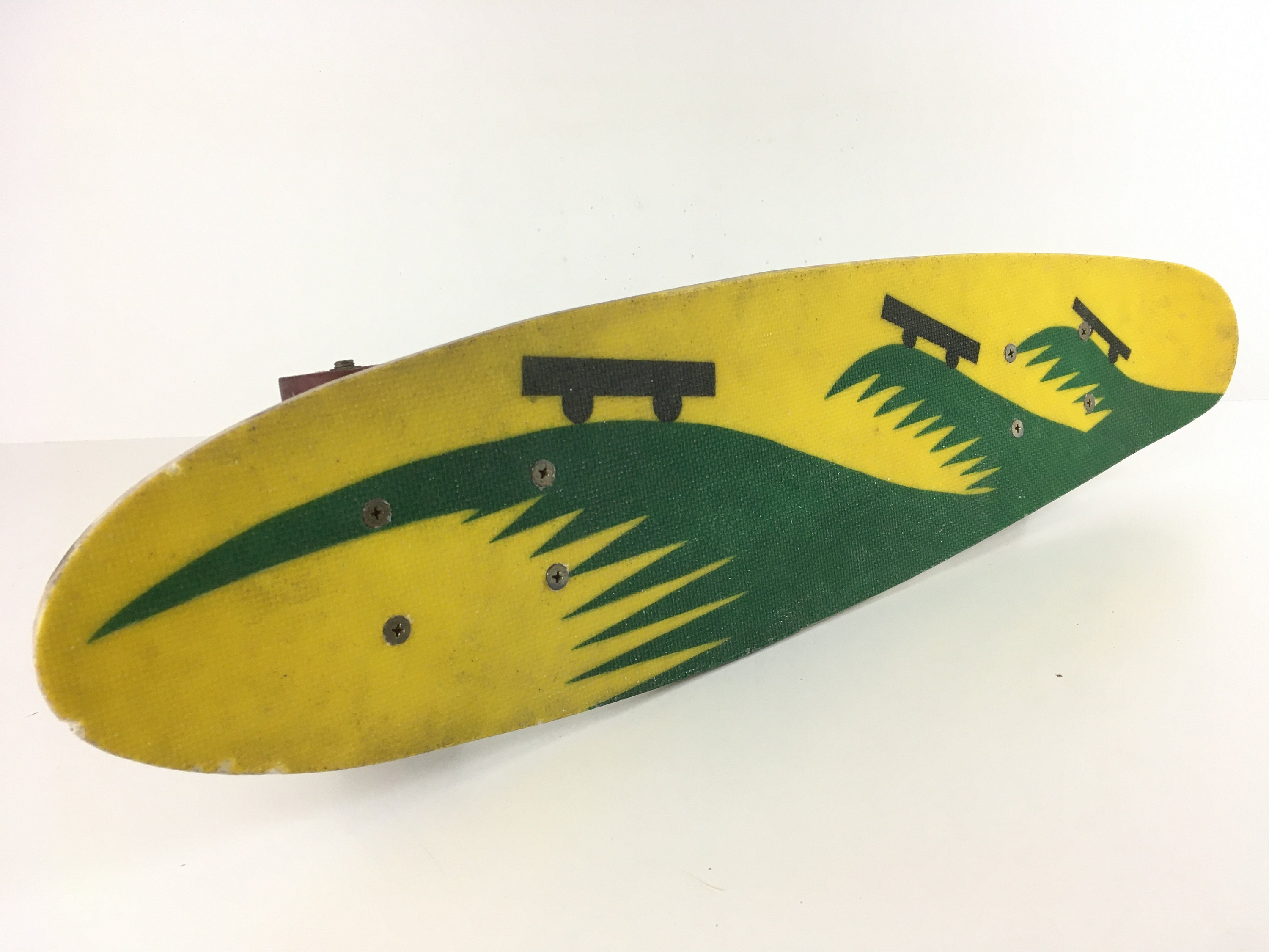 80s Skateboard Pro90 Enduro Colorful Graphics, Vintage with Green Wheels  and Green Trim, Great condition, 80s, 90s