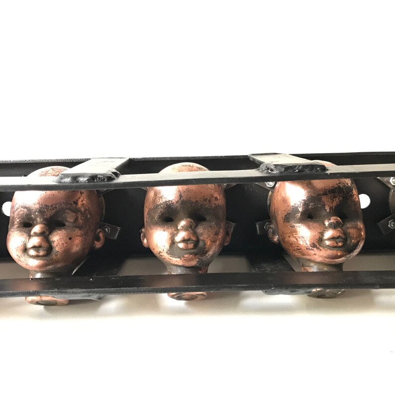 Antique Restored Copper Doll Head Molds Industrial Wall Art Etsy
