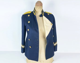 Vintage Band Costume Suit - Marching Band Jacket - Blue - Peerless Uniform New York - Small Size - Theatre - Stage Prop - Blazer