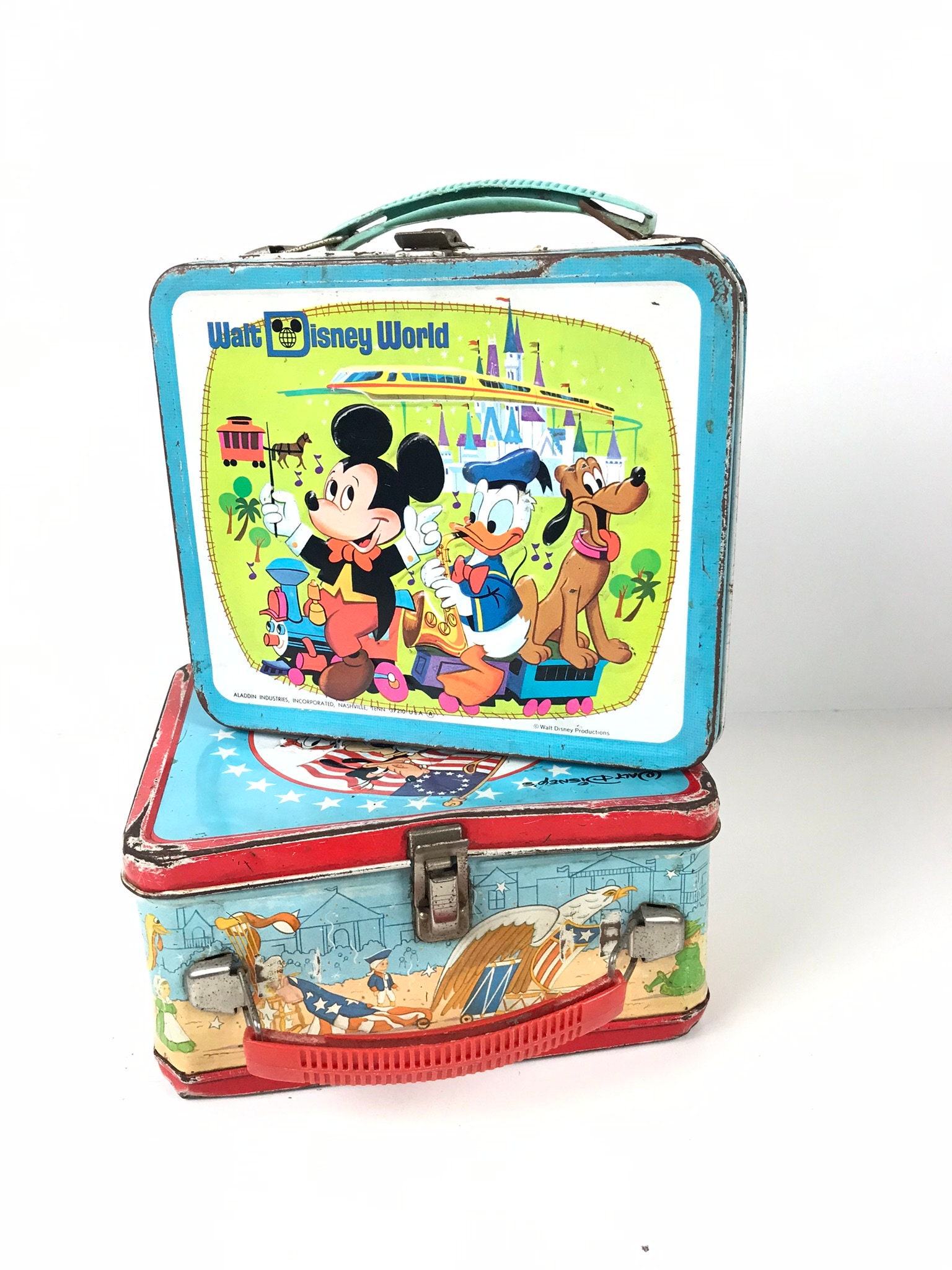 Vintage 70s Walt Disney World Mickey Mouse Aladdin Kids Thermos 8