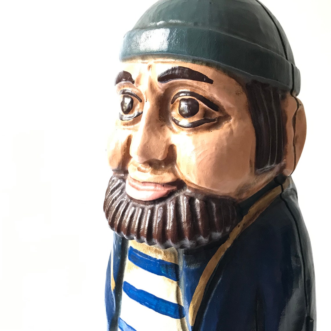 Vintage Carved Wooden Sailor Pirate Bottle Holder Alcohol Etsy