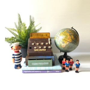 1950s Cash Register Toy - Tom Thumb - Vintage Toy - Pretend Play - Playroom Nursery Decor