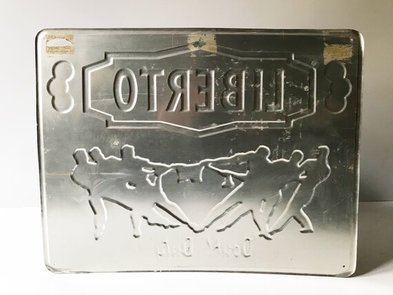 Vintage Liberto Jeans Metal Sign: Tug-of-war Advertising Decor - Etsy