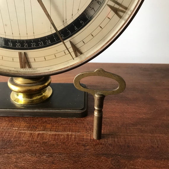 1958 Kienzle World Time Zone Desk Clock: Mid-century Modern German