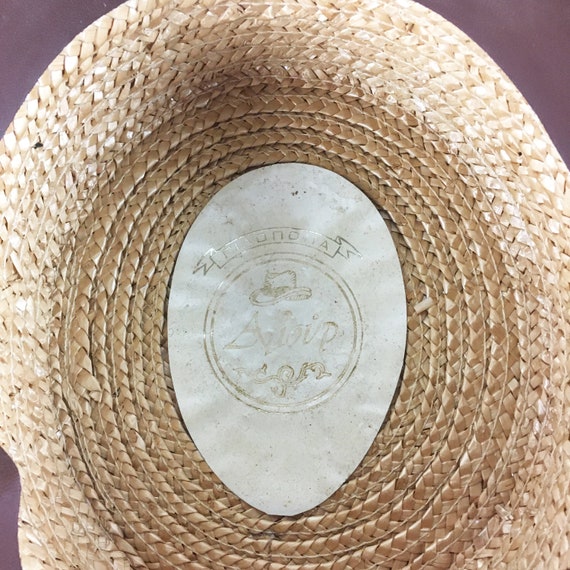 Antique Boater Hat - Straw Hat - Mens Hat -  Summ… - image 7