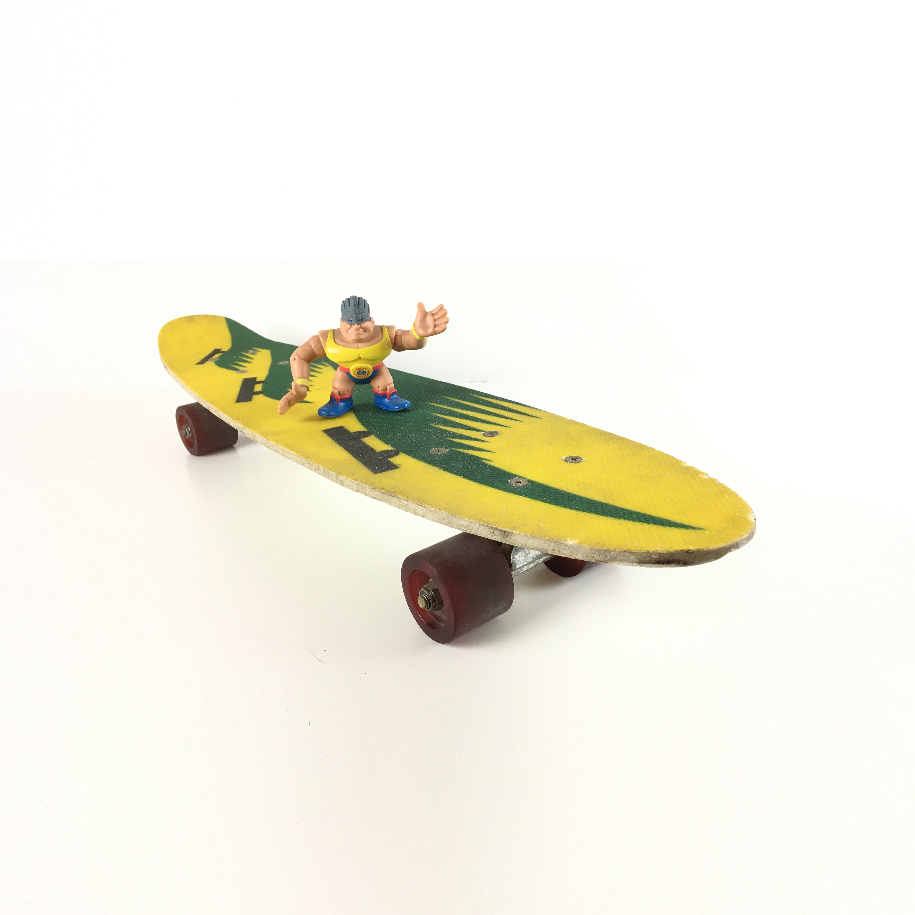 Vintage Fiberglass Skateboard s Yellow Green   Etsy