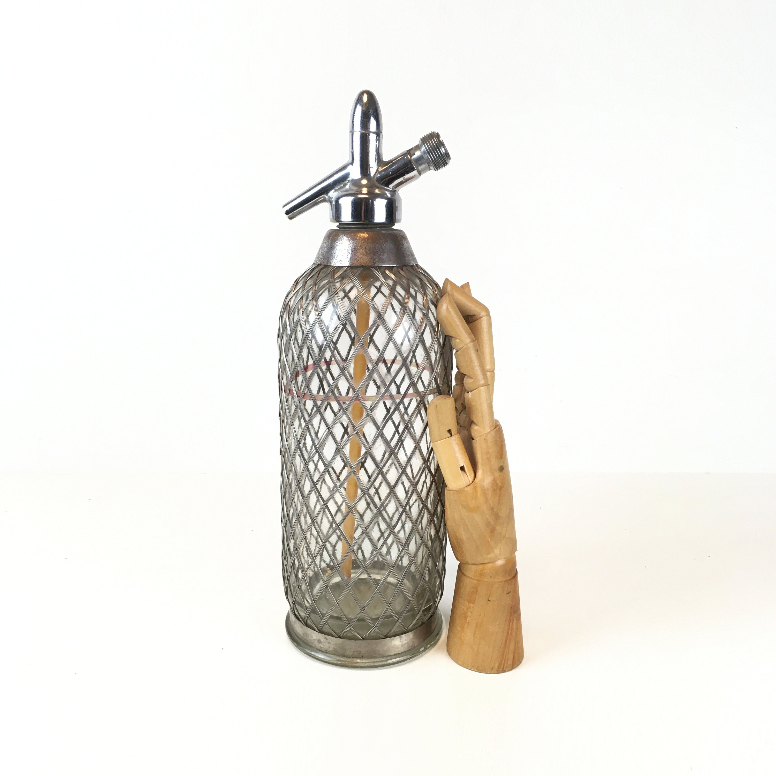 Vintage Soda Siphon, Seltzer Clear Glass Bottle, Siphon for Carbonated