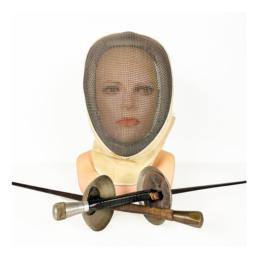 Vintage Leon Paul Fencing Mask Made in England Wire Fencing Protective