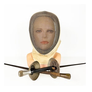 Vintage Leon Paul Fencing Mask - Made in England - Wire Fencing Protective Helmet - Sports Collectible - Sport Wall Decor