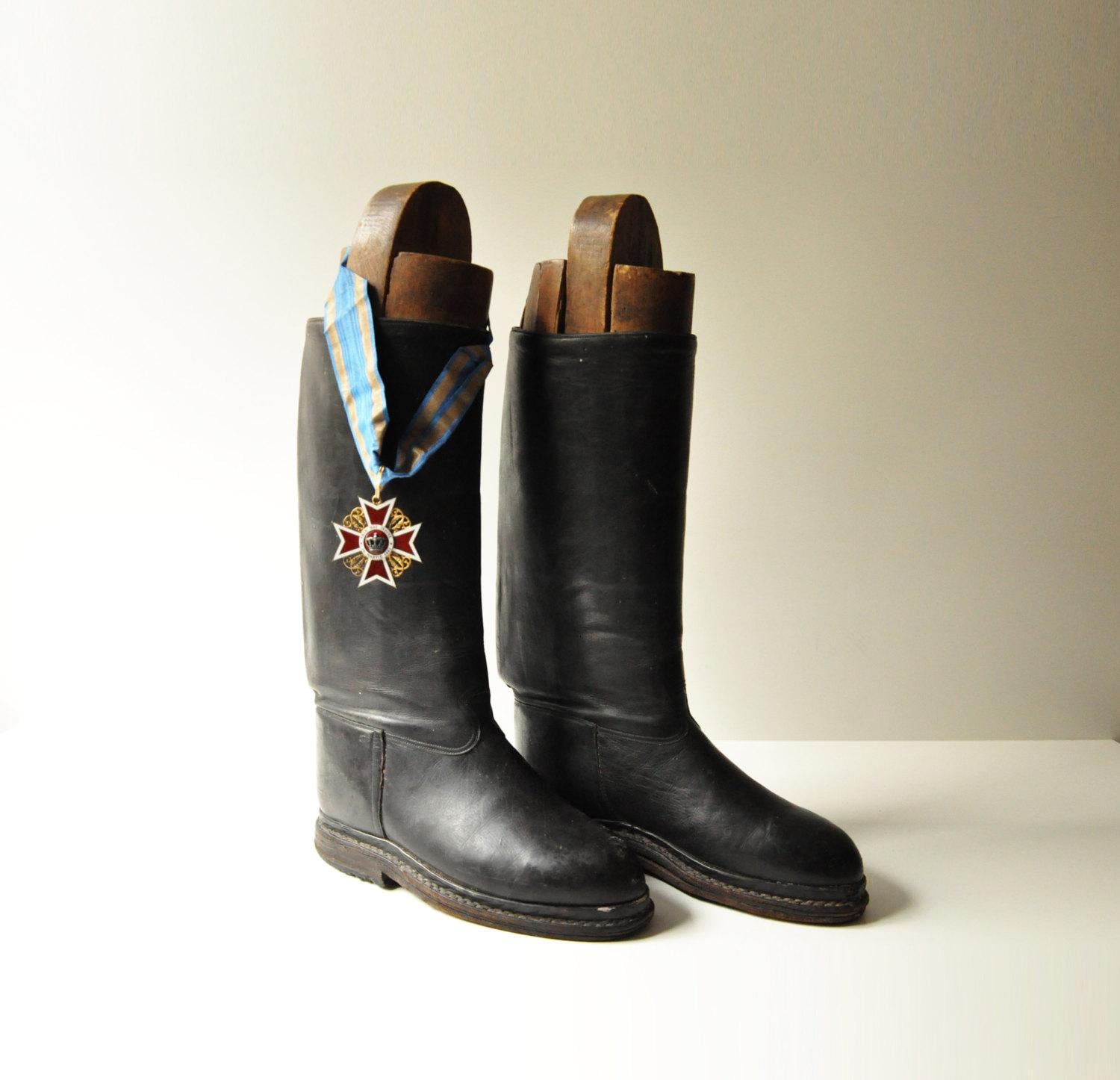 Bottes D'équitation Coloniales En Cuir - Guerre Révolutionnaire - Sur Mesure Disponibles
