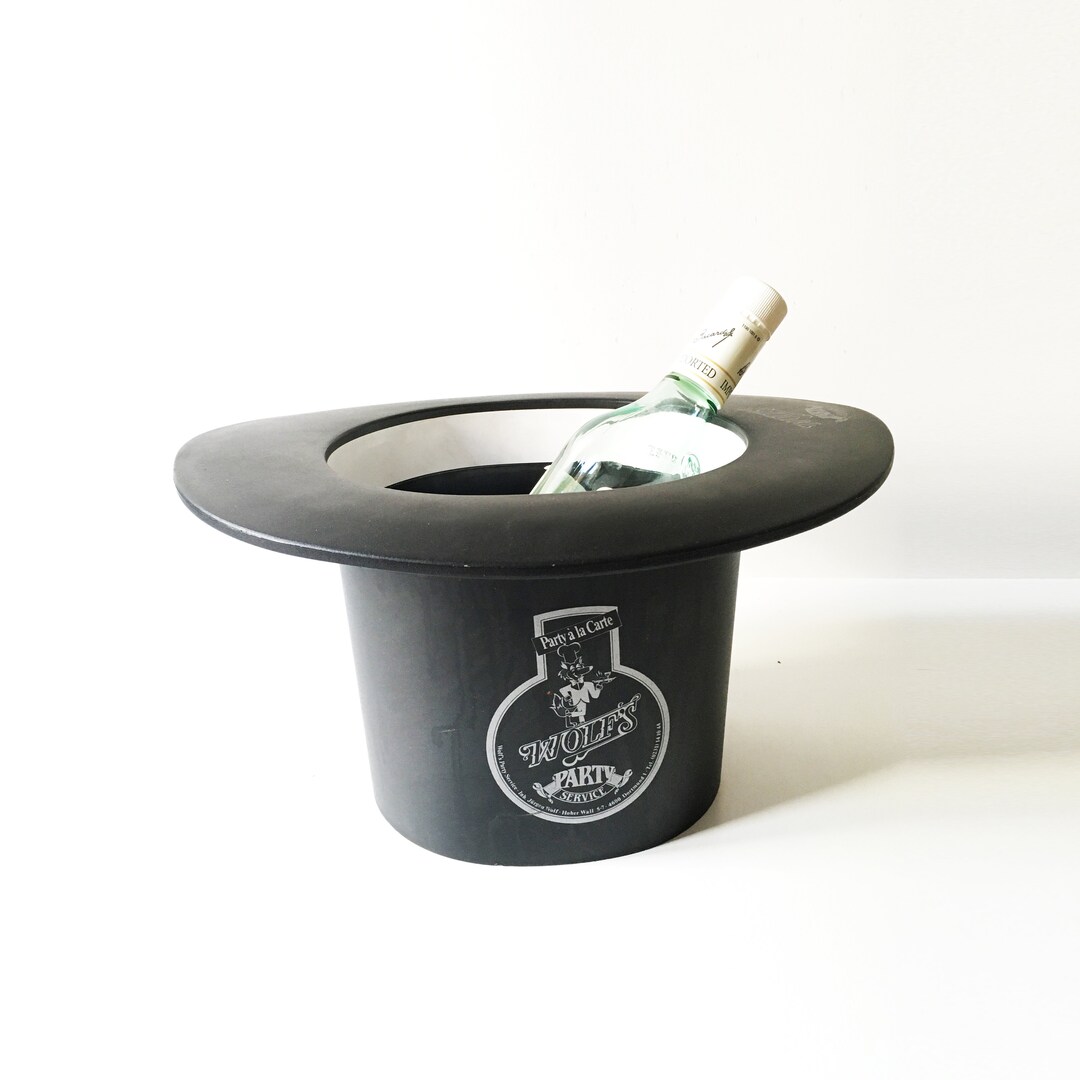 Vintage Top Hat Ice Bucket West Germany Plastic Opera Hat Wolfs Party Service Party a La Carte