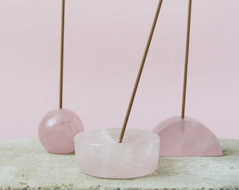 Rose Quartz Incense Holders