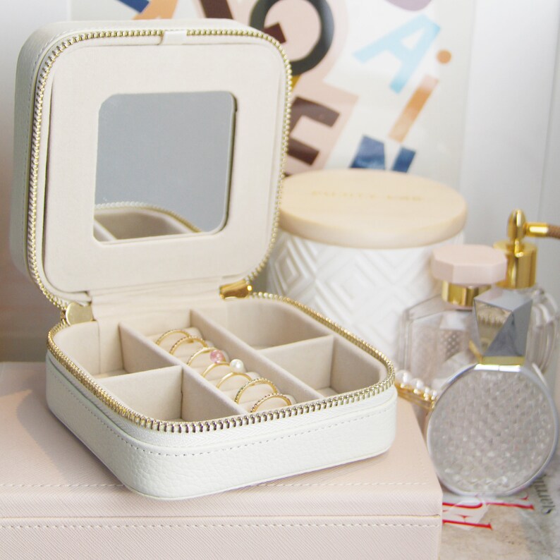 Personalised Leather Travel Jewellery Box Etsy