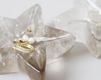 Smokey Quartz Star Ring Dish