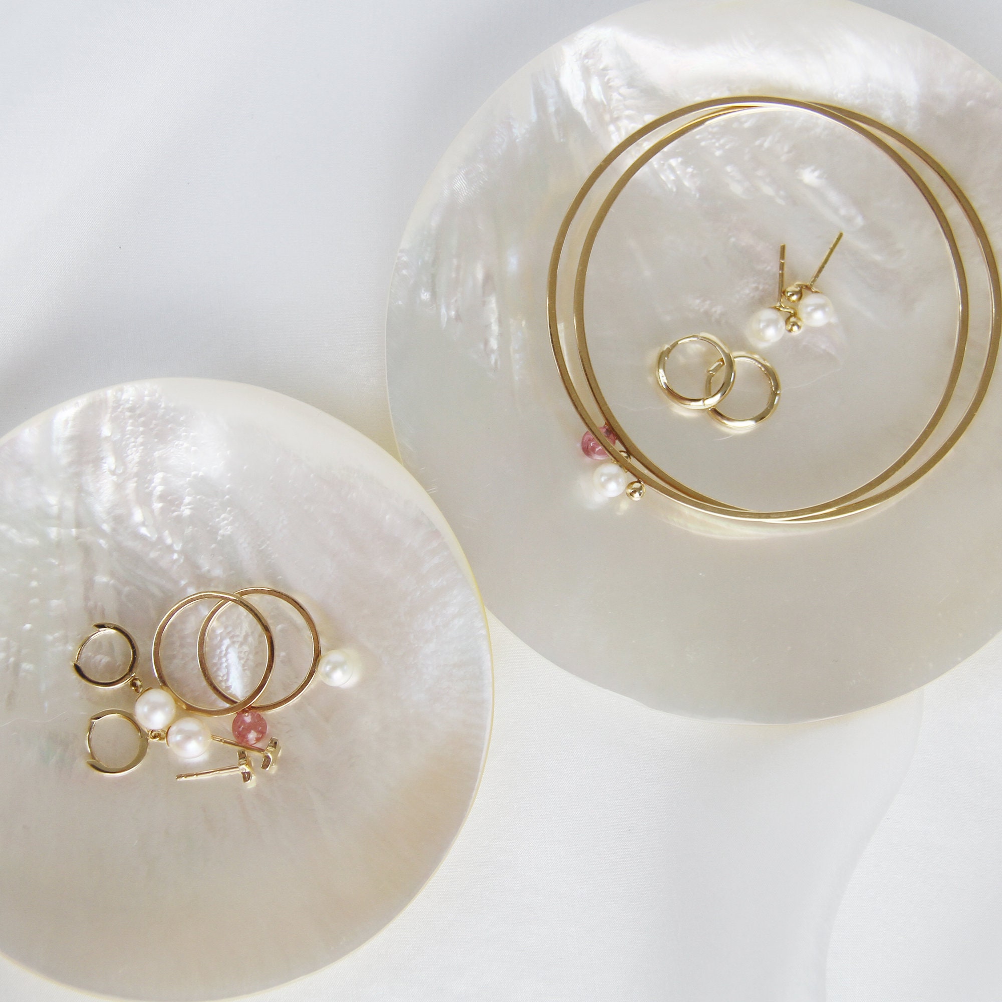 Hemoton Shell Jewelry Dish Sea Shells Jewelry Dish, Seashells Jewelry Tray,  Glass Jewelry Tray Ring Display Holder, Trinket Dish for Earrings Necklace