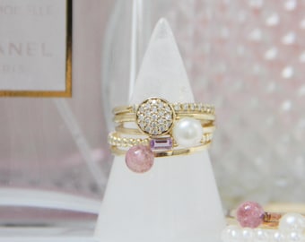 Crystal Quartz Crystal Ring Holder