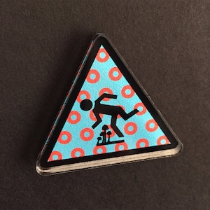 Phish Trip Hazard With Fishman Donuts Acrylic Pin