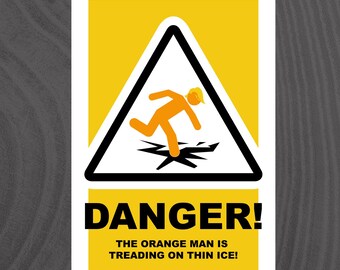 Protest Poster I PRINTABLE ART I Trump On Thin Ice I Fight the Trump Administration’s Destruction