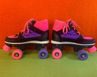 Vintage 90's Retro Roller skates, pink purple, Size EU 34 US 4.5, UK 2