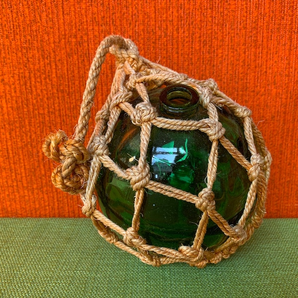 Macrame Glass Ball Hanger Etsy UK