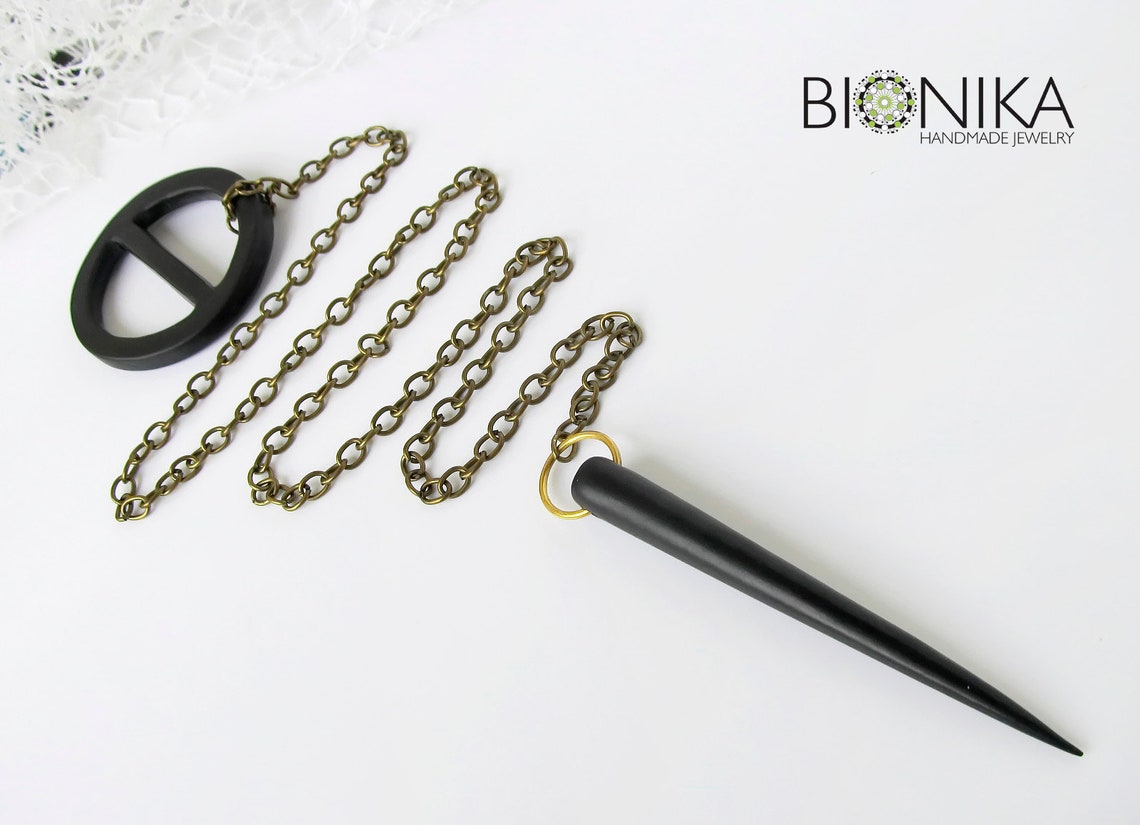 Sansa Stark Necklace Jewelry Black round buckle chain Big Etsy