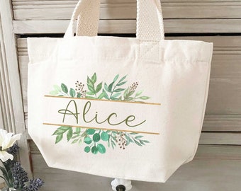 Custom Name Personalised Canvas Tote Bag - Bridesmaid Proposal Gift - Reusable Gift Bag