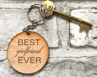 Best Girlfriend Ever Keyring / Valentines Present / Gift for her / Birthday Present / Gift for loved one / Anniversary Present