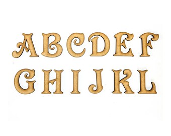 Pine Arial 5/" to 11/" Individual Wooden Letters Numbers