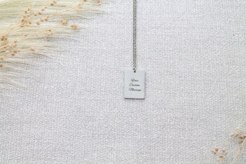 Personalised Birth Month Necklace With Custom Message on Back Bridemaid Gift, Engraved Jewellery, Mother's Day Gift, Gift Box image 8