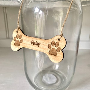 Personalised Dog Sign With Or Without Holes, Sizes from 10cm to 30cm, Dog Treat Label, Dog Bed Sign, Pet Treats, Dog Lover, Dog Paw image 7