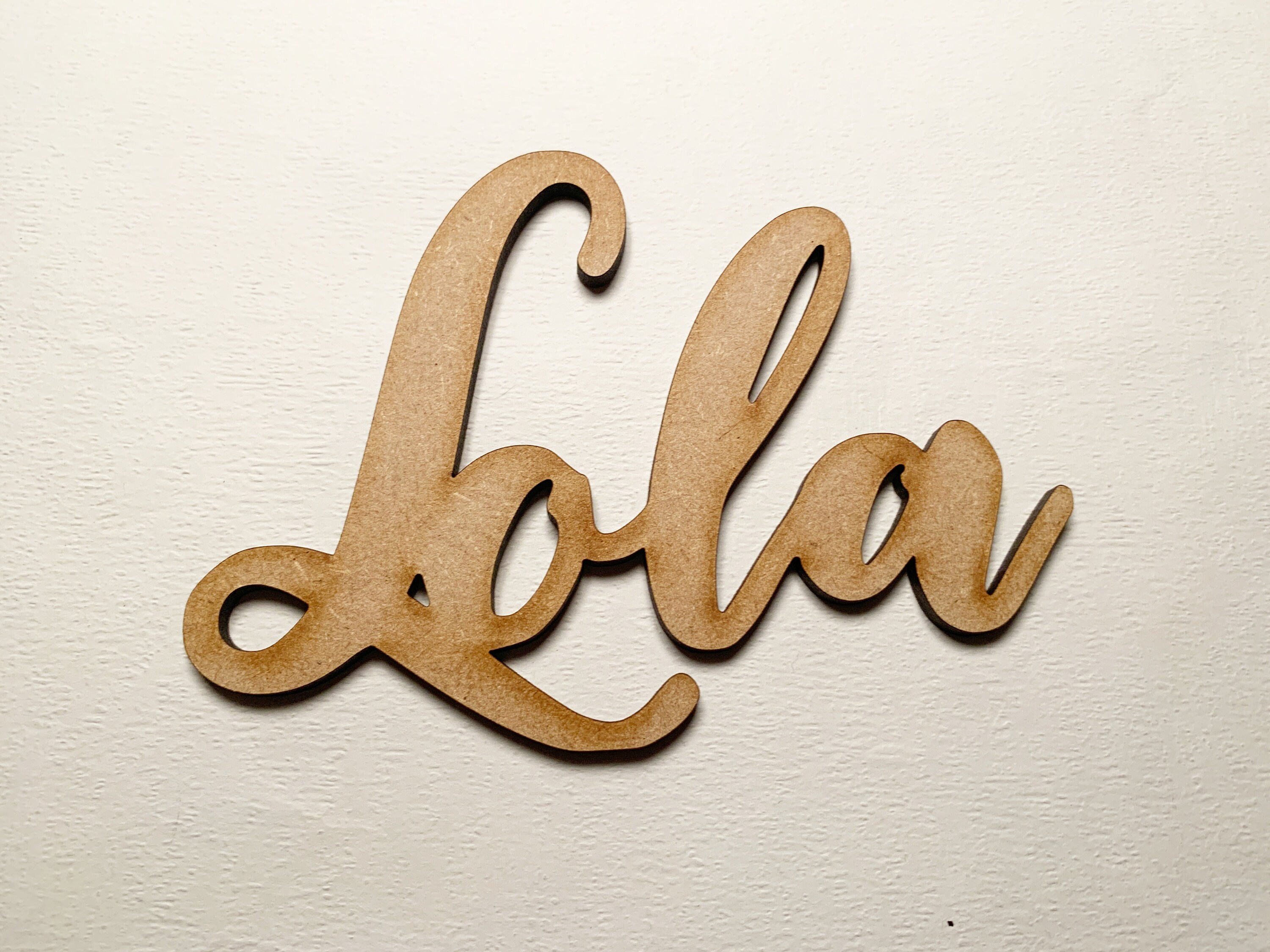 Script Personalised Wooden Sign Sizes 5cm 15cm Height Wall Etsy UK