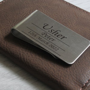 Personalised Large Red Aluminium Money Clip Engraved Gift