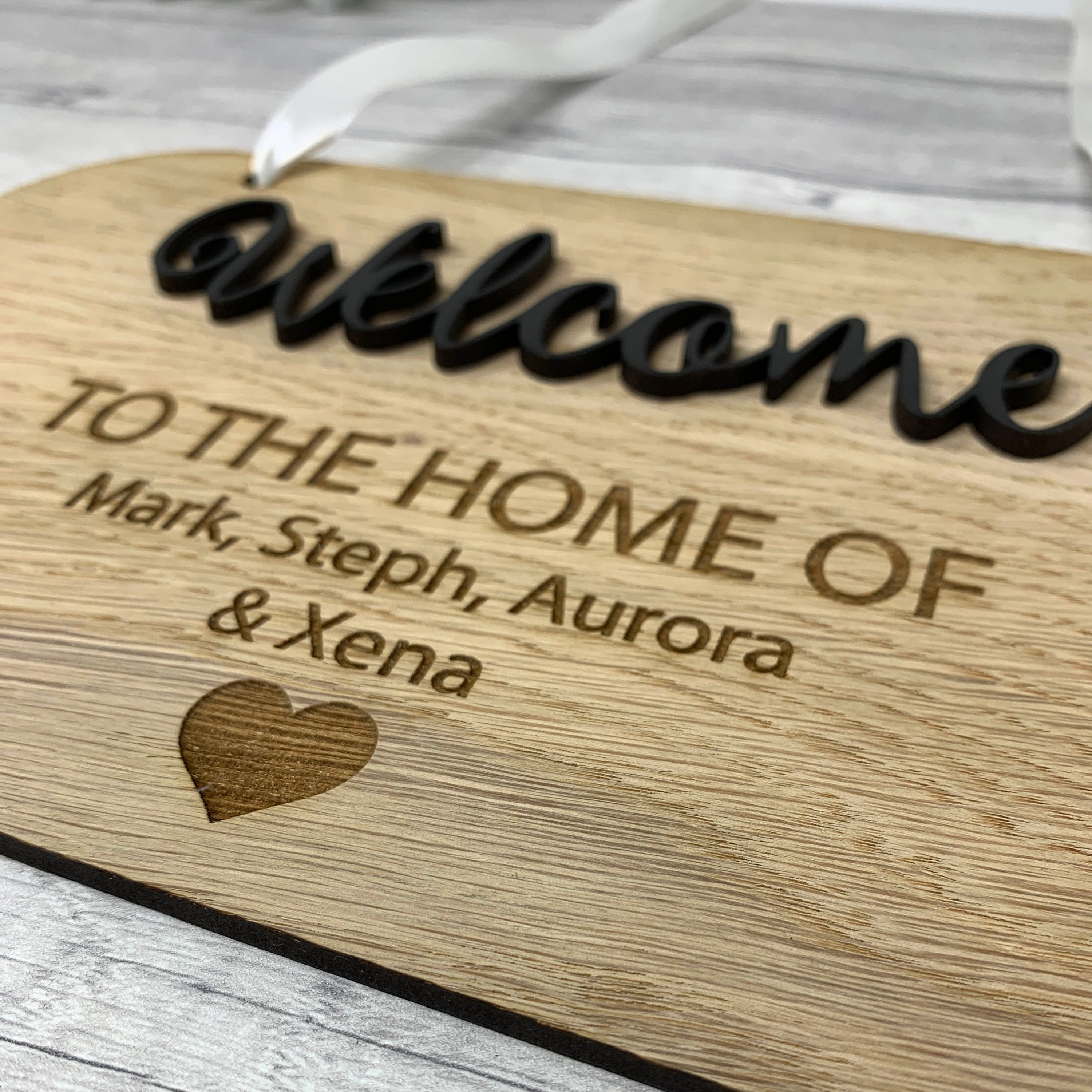 to Our Home Personalised Sign With Names Engraved and Etsy UK