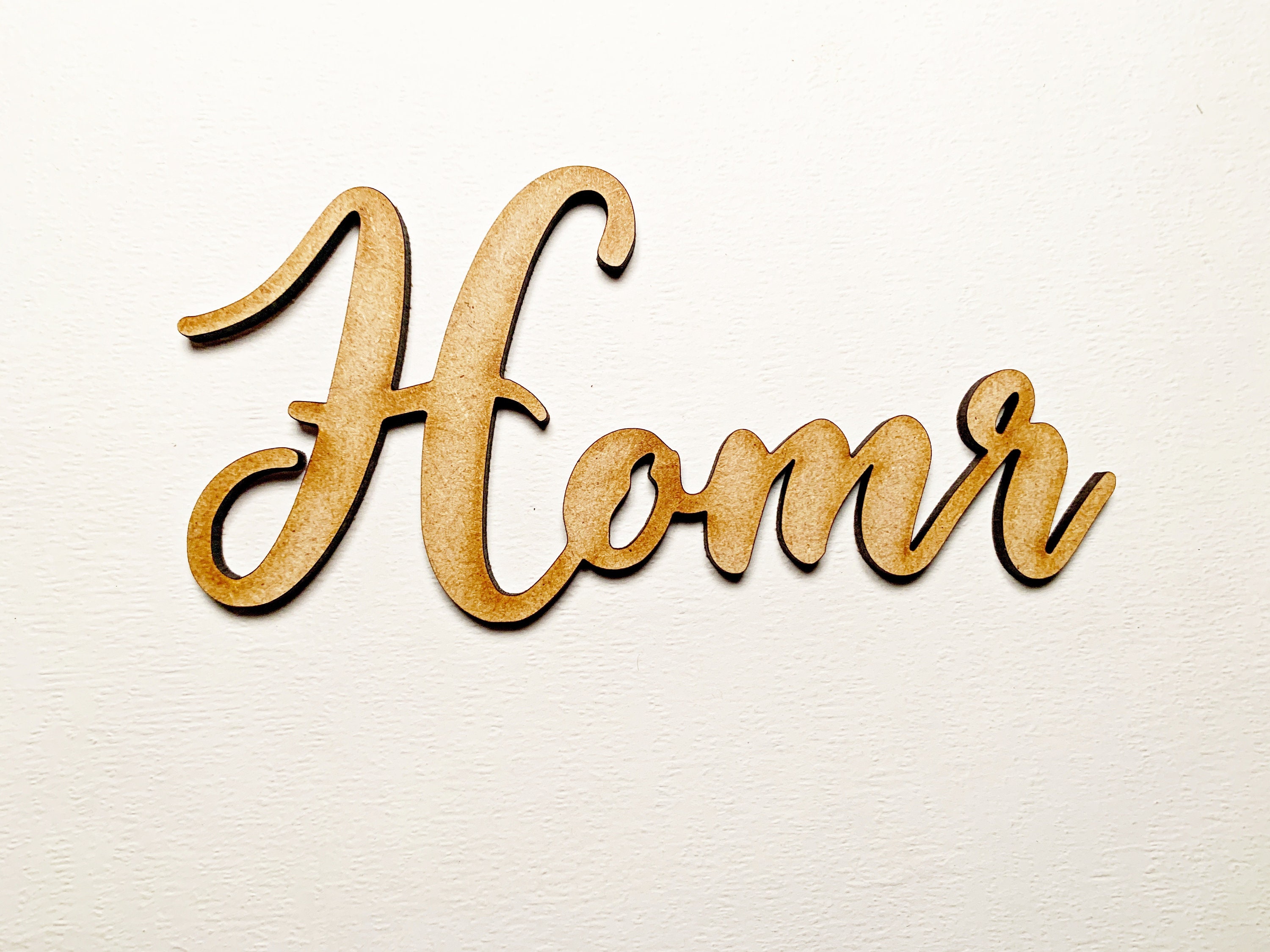 Script Home Wooden Sign Sizes 7.5cm 20cm Height Wall Art Etsy UK